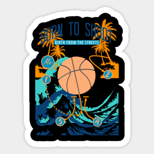 Basketball Born to shoot playbook 08 Sticker